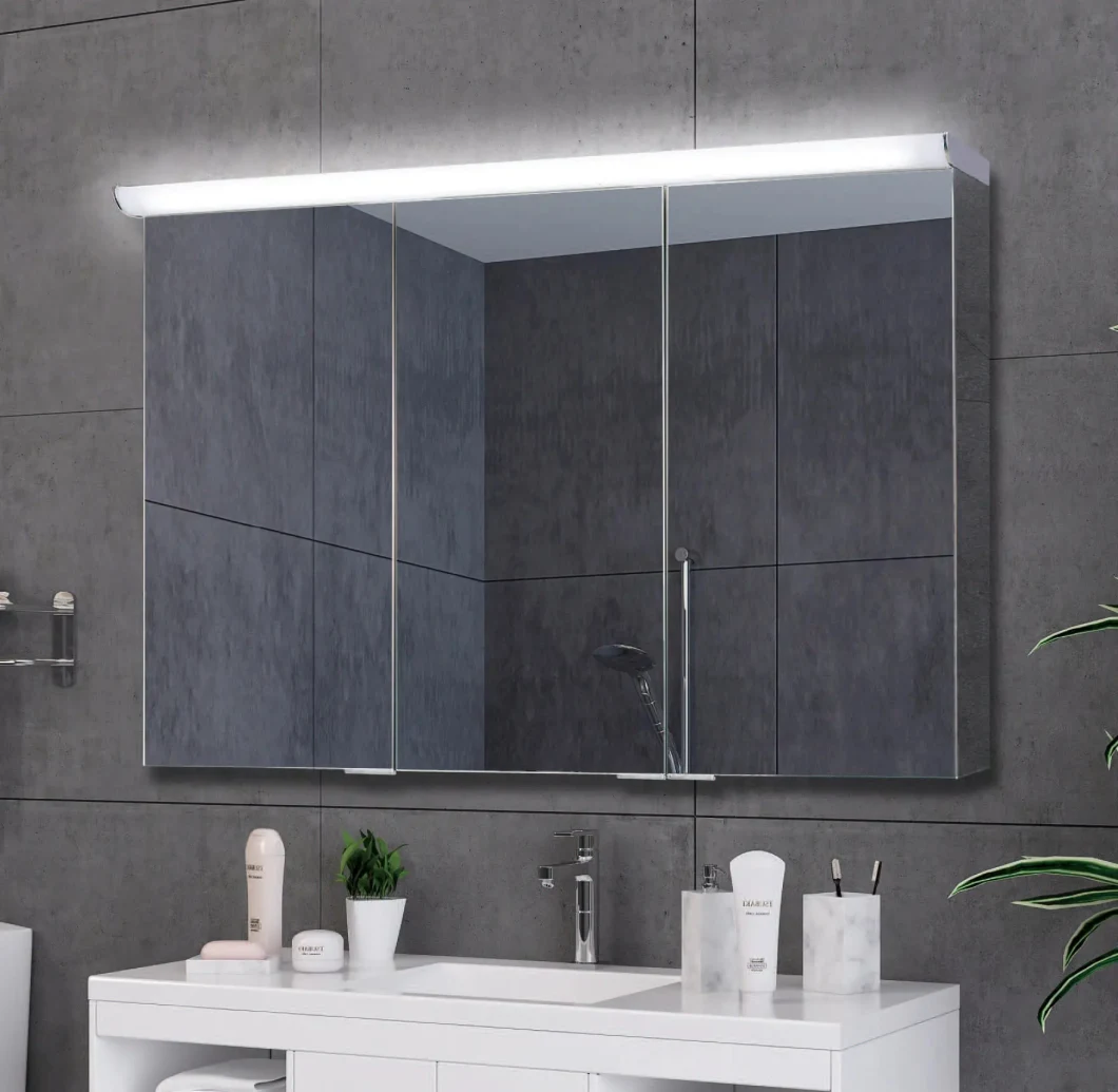 Hot Sale Hotel Design Wholesale LED Bathroom Manufacturer Vanity Dressing Mirror Bath LED Illuminated Smart Lighted Mirror Cabinet