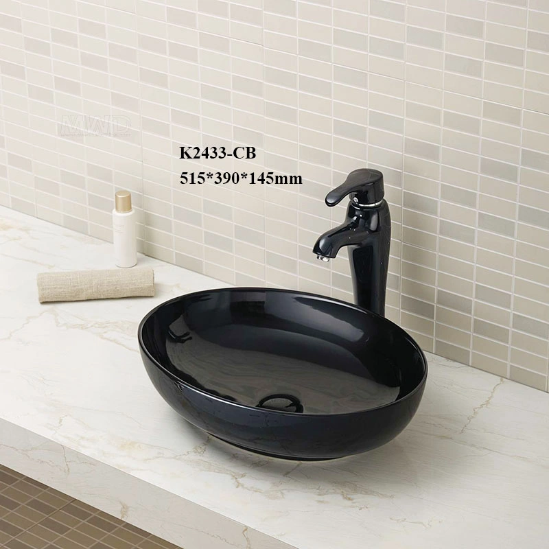 China Wholesale Oval Ceramic Sink Countertop Wash Basin