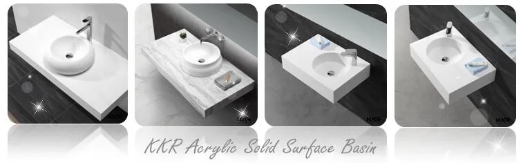 Modern Design Bathroom Solid Surface Sink Resin Stone Wash Basins