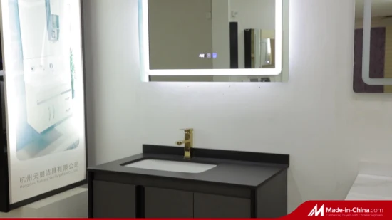 Miroir de salle de bains intelligent décoratif de cadre de fer en métal noir d'or de forme ovale d'oeufs